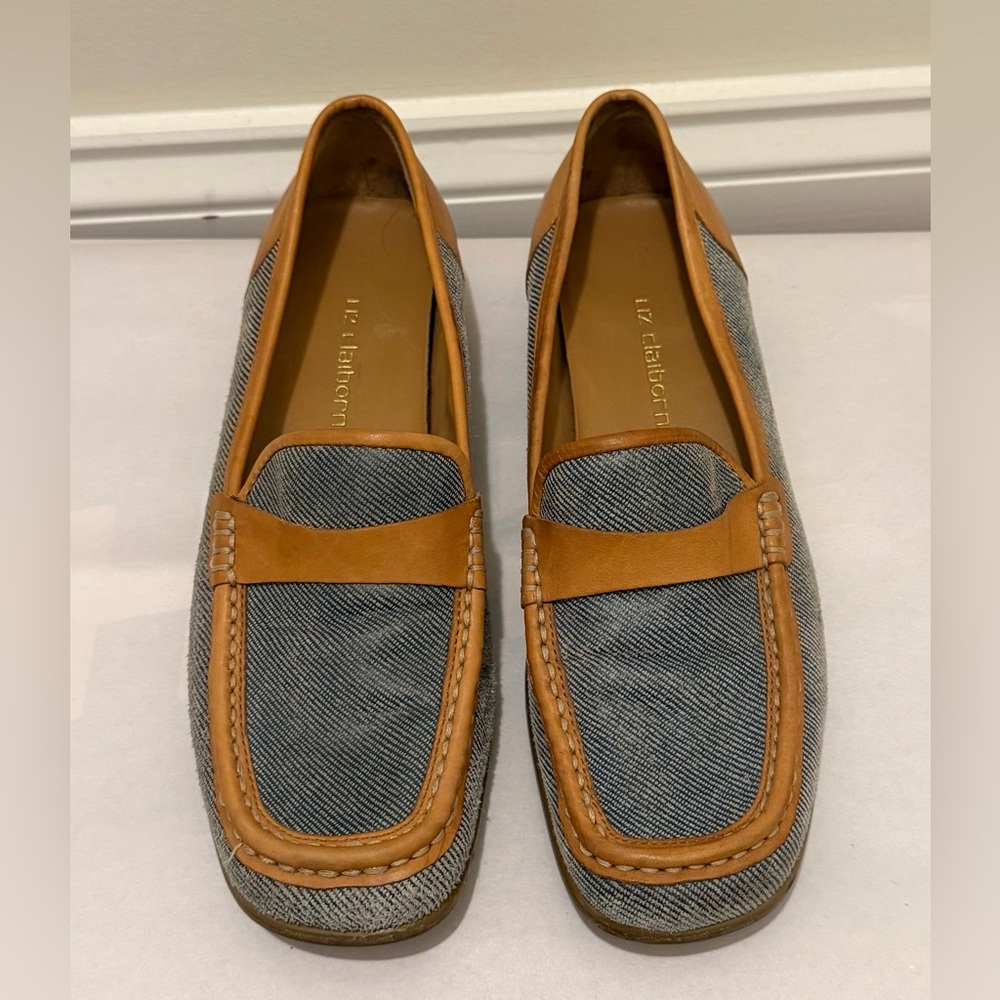 Liz Claiborne Tan and Blue Women’s Loafers